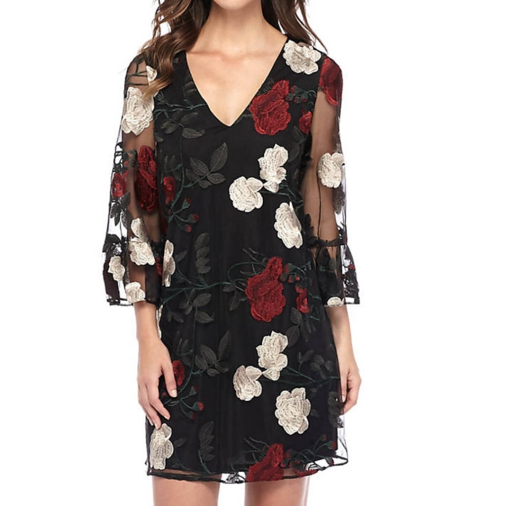 Label by 5 twelve plus size dress 18W embroid NWT